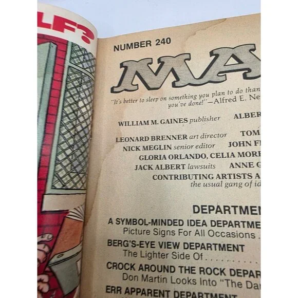 MAD Magazine July 1983 #240 Tootsie Dark Crystal Don Martin EC Pubs - Picture 8 of 15